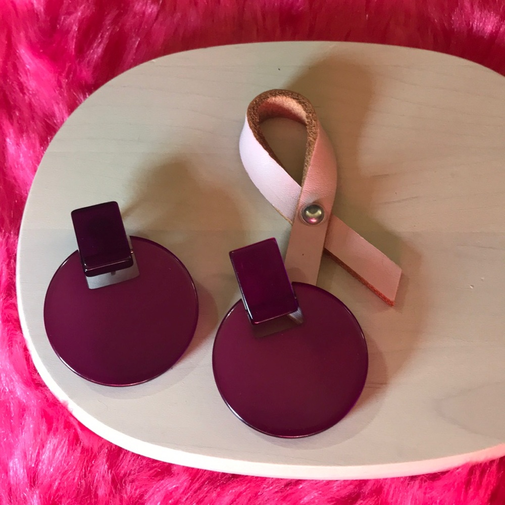 Purple 80’s Clip-on Earrings